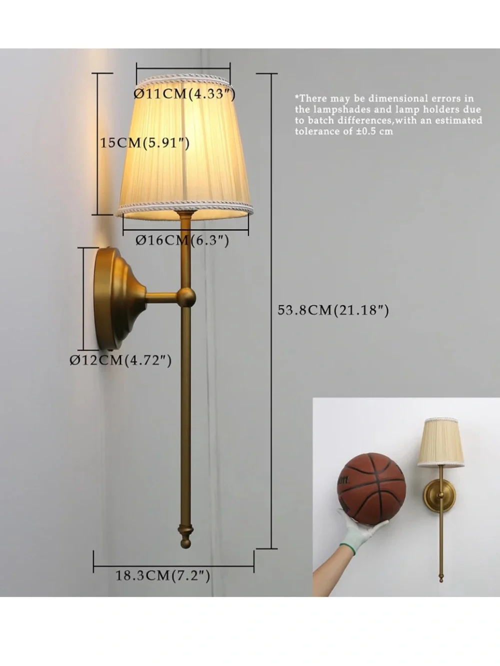 NIB Phansthy Hardwired Wall Sconces Set of 2 Vintage Antique Brass Khaki Shade